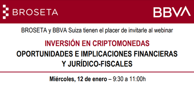 Webinar: "Inversión en criptomonedas"