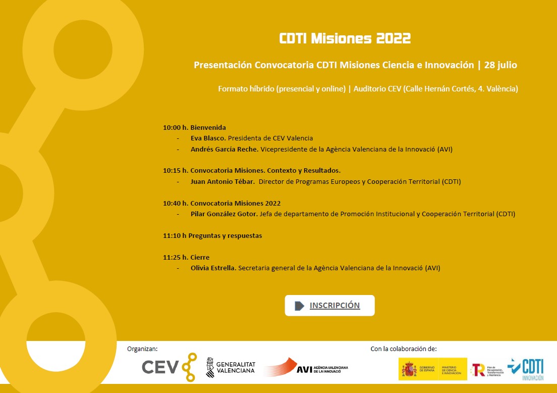 Presentación convocatoria CDTI Misiones Ciencia e Innovación