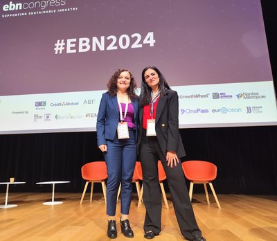 Alexandra Badoiu, directora de CEEI Castelln, y Laura Lecci, CEO de EBN