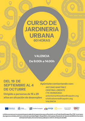 CURSO DE JARDINERA URBANA. (60 HORAS)