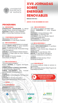 XVII Jornadas sobre Energías Renovables