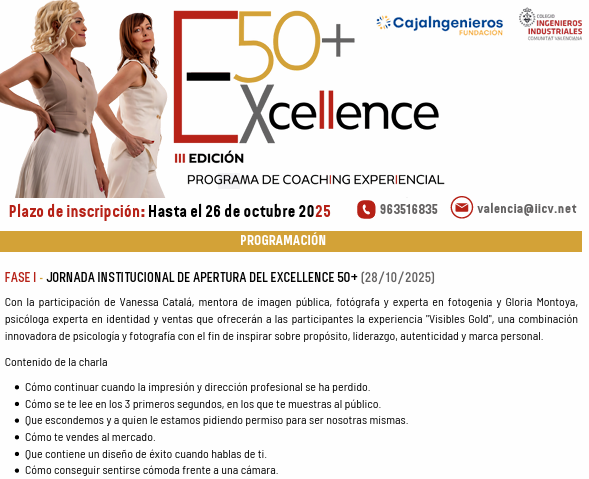 Presentación del programa Excellence50+