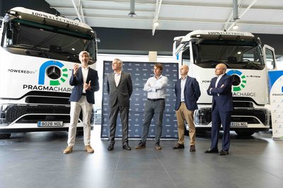 PragmaCharge, Mercedes-Benz Trucks y Logística Carosan-Transnugon celebran la entrega del eActros 600 en Valencia, acelerando la e
