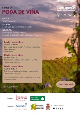 Curso de poda de viña, en Utiel