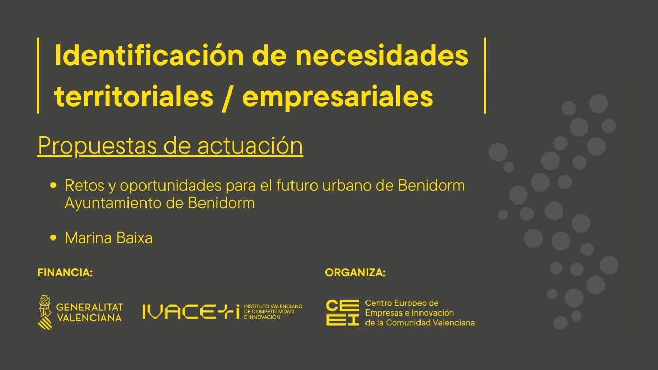 Retos y oportunidades para el futuro urbano de Benidorm - Propuesta de actuación