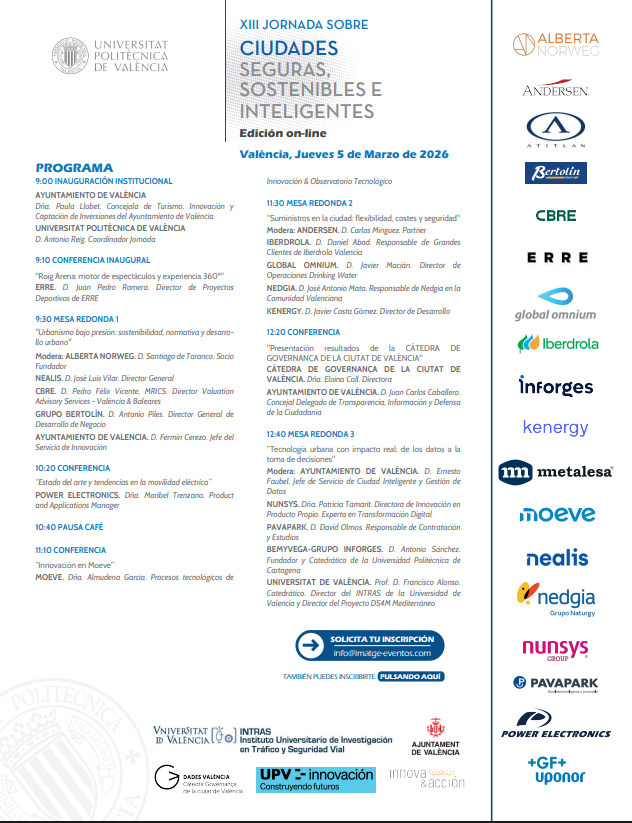 Jornada sobre Ciudades seguras, sostenibles e inteligentes | XIII edición