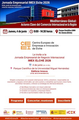 Invitación CEEI Elche - Imex 2026