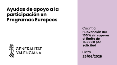 Ayudas de apoyo a la participaci�n en Programas Europeos