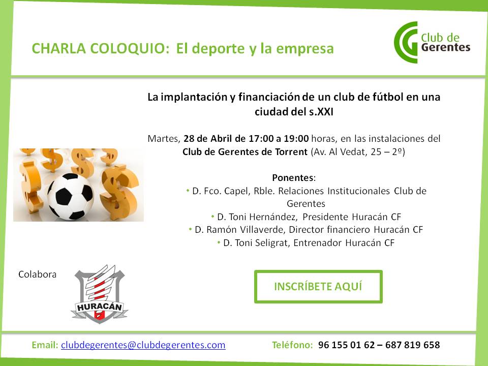 Charla-Coloquio. El Deporte y la Empresa