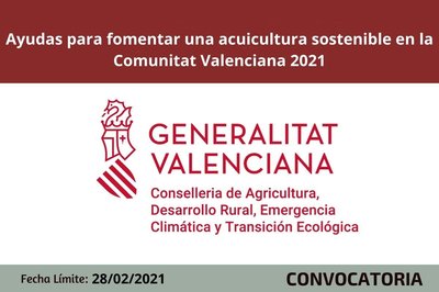 Bases reguladoras para fomentar una acuicultura sostenible CV 2021