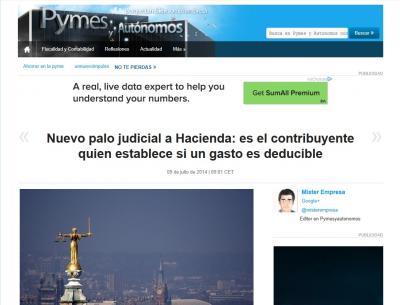 Es el contribuyente quien establece si un gasto es deducible
